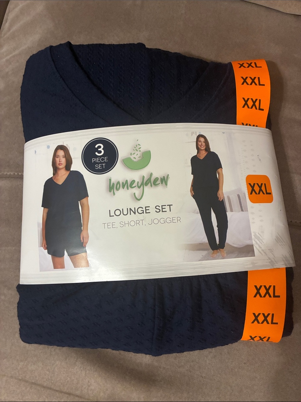 Honeydew Intimates Navy 3-Piece Lounge Set - Tee, Shorts & Jogger